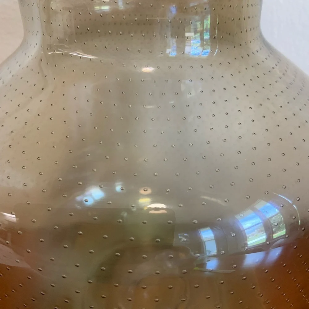 Vintage Hand Blown Art Glass Jug | Murano-Style Bullicante Vase